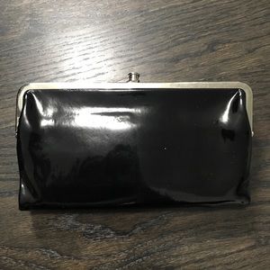 HOBO Black Patent Leather Wallet
